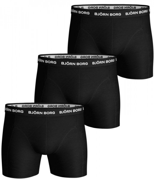 Boxers de sport pour hommes Björn Borg Shorts Solid 3P - black