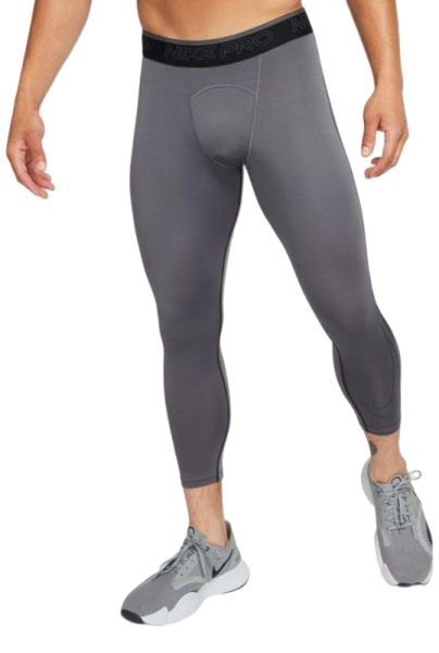 Męskie spodnie tenisowe Nike Pro Dri-Fit 3QT Tight M - iron grey/black/black