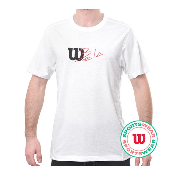 Herren Tennis-T-Shirt Wilson Graphic T-Shirt - Weiß