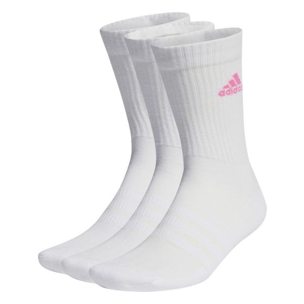 Calcetines de tenis  Adidas Cushioned Crew Socks 3P - white/lucid pink/white/spark