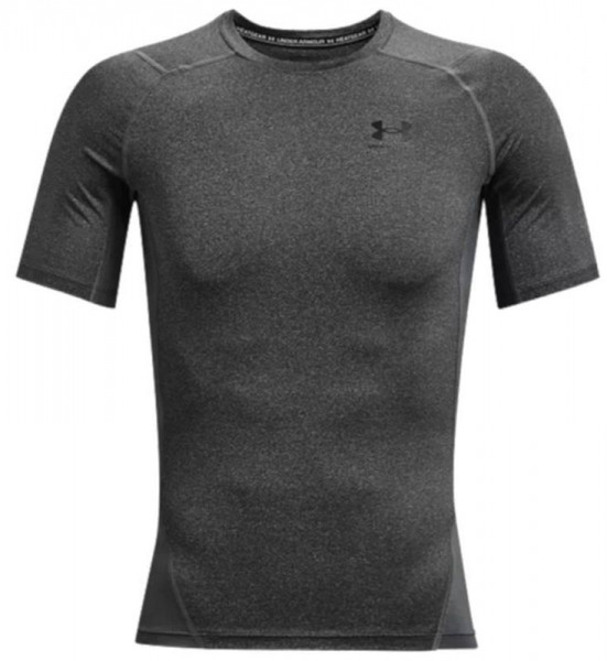 Teniso marškinėliai vyrams Under Armour Men's HeatGear Armour Short Sleeve - carbon heather/black