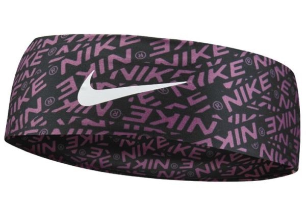 Čelenka Nike Dri-Fit Fury Headband 3.0 Printed - cosmic fuchsia/white