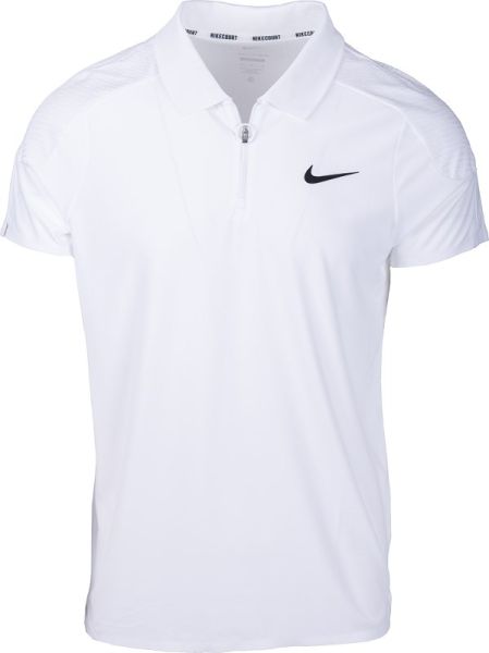 Herren Tennispoloshirt Nike Court Dri-Fit Slam Ultra Polo - Schwarz, Weiß