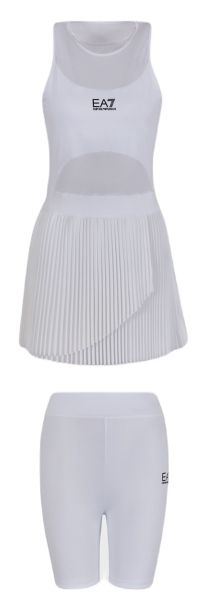 Dámské tenisové šaty EA7 Woman Jersey Dress - white