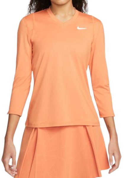 Moteriški marškinėliai Nike Court Victory Dri-Fit Top 3/4 Sleeve W - hot curry/white