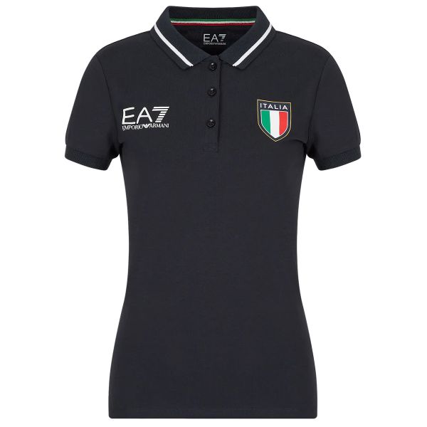 Ženski teniski polo majica EA7 Woman Jersey Polo Shirt - night blue