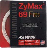 Cordaje de bádminton Ashaway ZyMax 69 Fire (10 m) - white