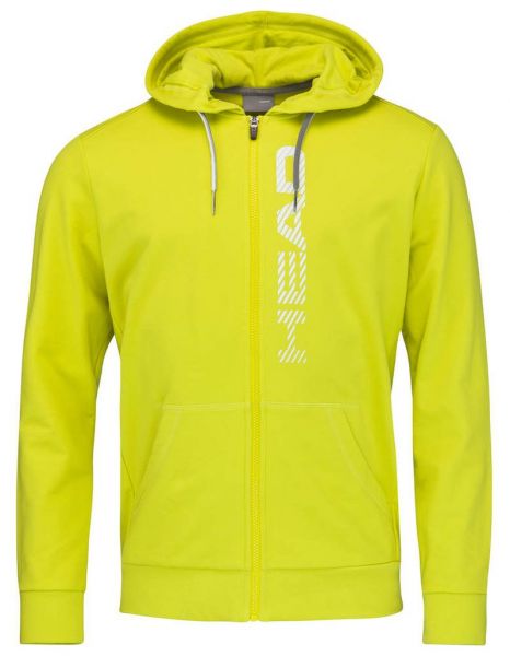 Herren Tennissweatshirt Head Club Fynn Hoodie FZ M - yellow
