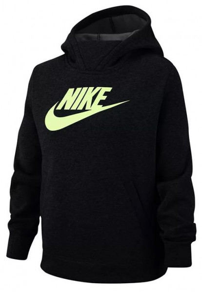Mädchen Sweatshirt Nike Sportswear Pullover Hoodie - black/barely volt