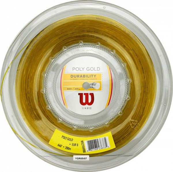 Tennisekeeled Wilson Poly Gold (200 m) - gold