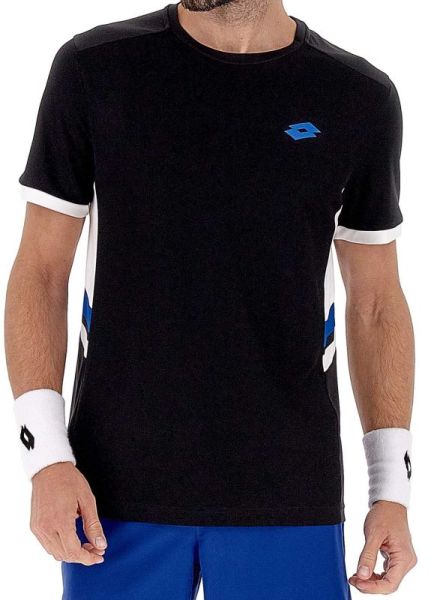 Herren Tennis-T-Shirt Lotto Squadra II T-Shirt - all black