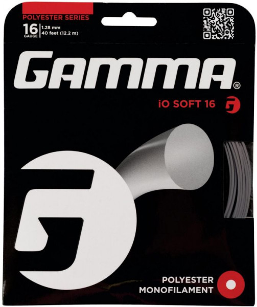 Teniska žica Gamma iO Soft (12.2 m) - charcoal grey