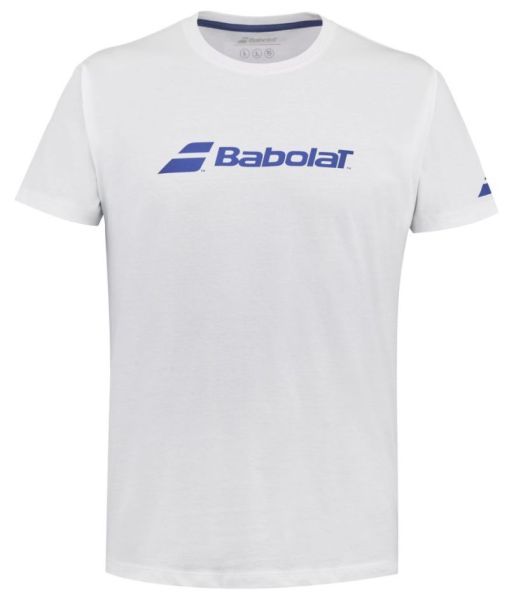 Тениска за момчета Babolat Exercise Tee Boy - white/white
