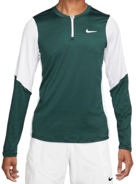 Herren Tennis-Langarm-T-Shirt Nike Dri-Fit Advantage Camisa M - pro green/white/white