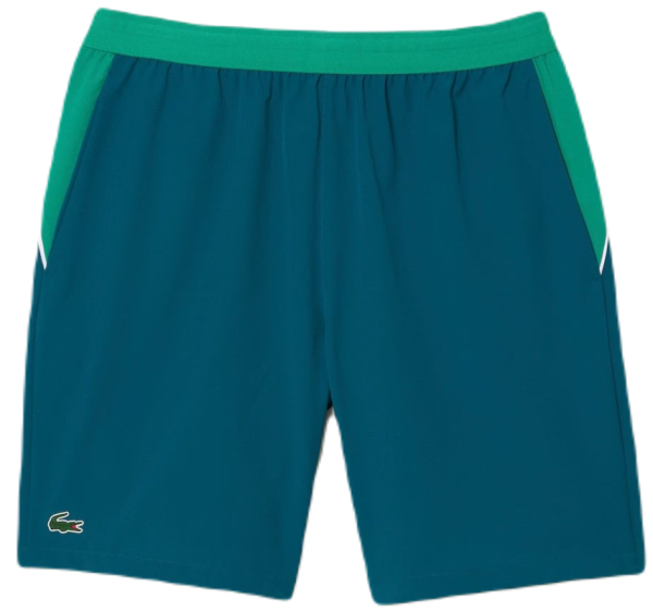 Teniso šortai vyrams Lacoste SPORT x Novak Djokovic Colorblock Shorts - green/white