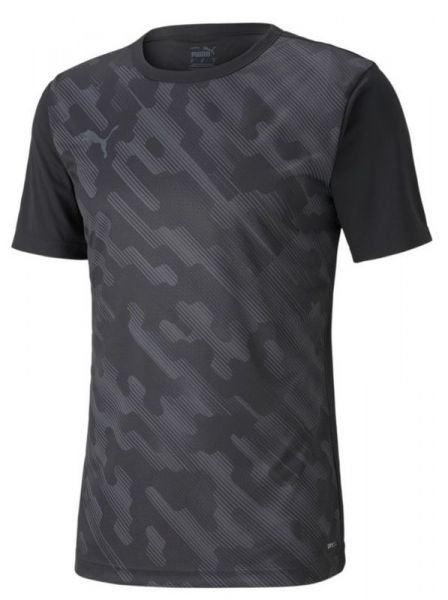 Męski T-Shirt Puma Individual Rise Graphic Tee - asphalt/puma black