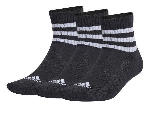 Skarpety tenisowe Adidas 3-Stripes Cushioned Sportswear Low-Cut 3P - Czarny