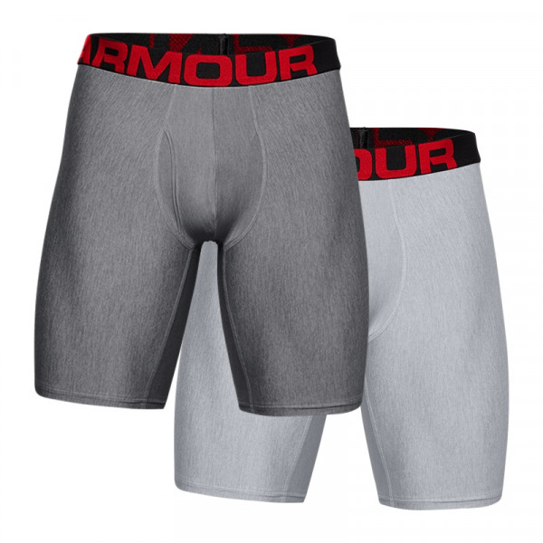 Мъжки боксерки Under Armour Men's UA Tech 9in Boxerjock 2-Pack - mod gray light heather/jet gray