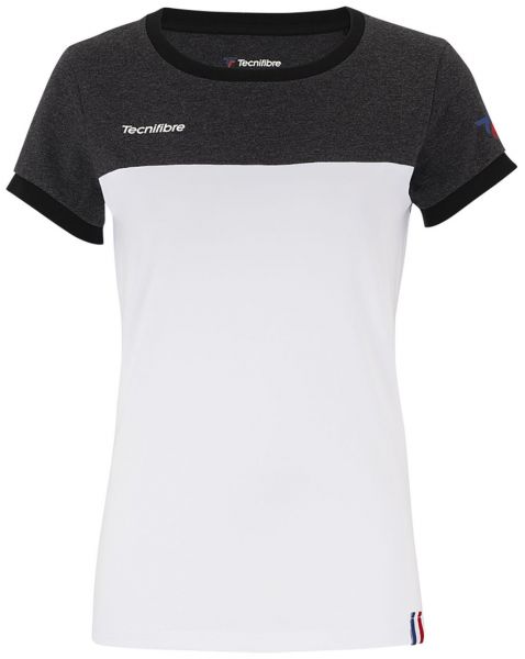 Damski T-shirt Tecnifibre Lady F1 Stretch - black/heather/white