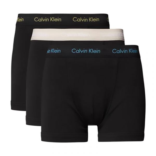 Calvin Klein Cotton Stretch Trunk 3P - ocean storm/lime/signature blue