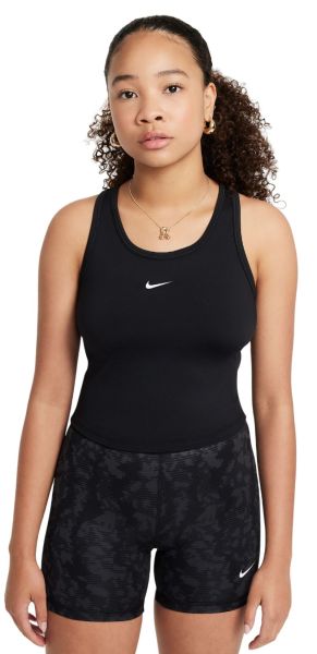 Koszulka dziewczęca Nike Kids Dri-Fit One Fitted Tank Top - Czarny
