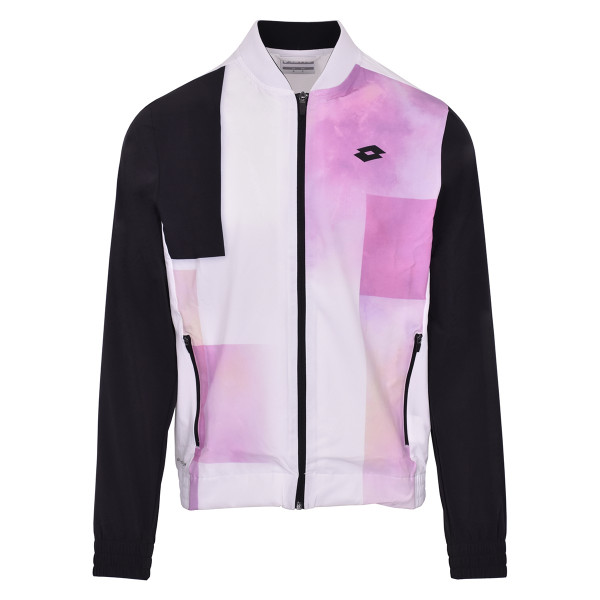 Мъжка блуза Lotto Top Ten III Jacket PRT PL - bright white/all bla