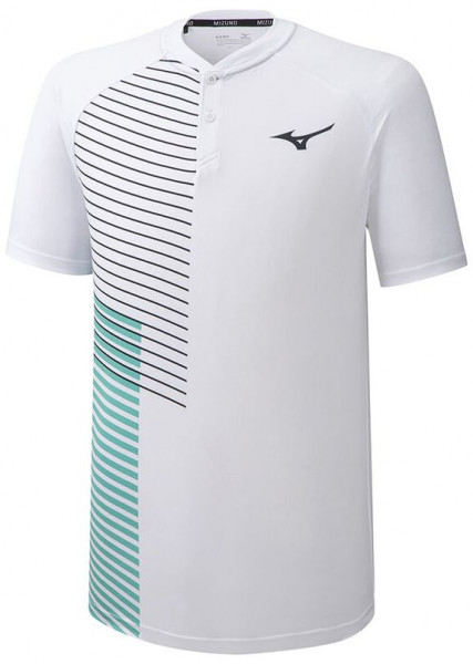 Tenisa polo krekls vīriešiem Mizuno Shadow Polo - white