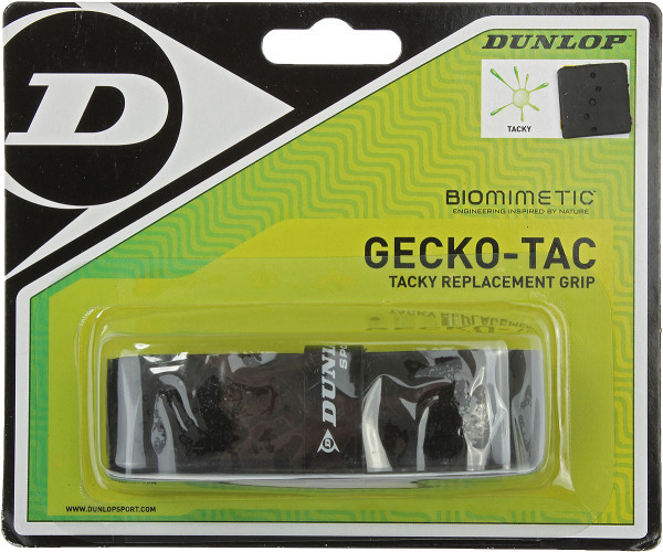 Owijki tenisowe bazowe Dunlop Gecko-Tac Replacement Grip 1P - black