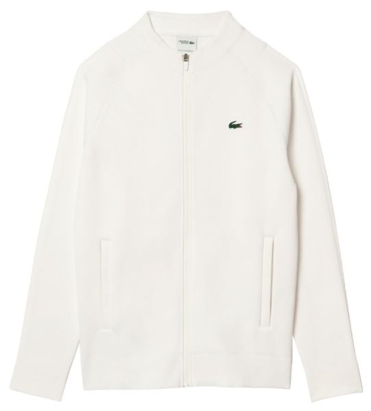 Herren Tennissweatshirt Lacoste Tennis x Novak Djokovic Sportsuit Jacket - Weiß