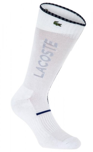  Lacoste Men's SPORT Striped And Logo Socks - 1 para/white/navy blue/navy blue/grey