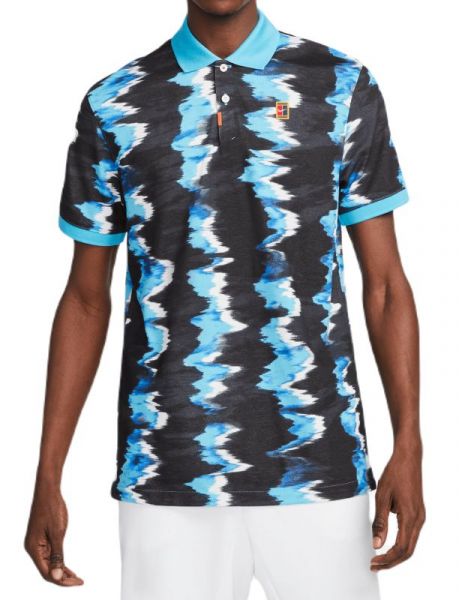 Tenisa polo krekls vīriešiem Nike Print Slim-Fit Polo - baltic blue
