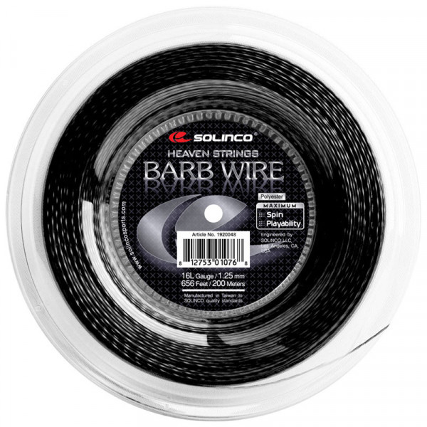 Corda da tennis Solinco Barb Wire (200 m) - black