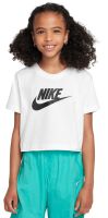 Тениска за момичета Nike Kids Sportswear Cropped - Бял