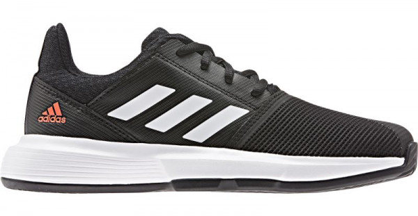  Adidas CourtJam xJ - core black/white/hi-res coral