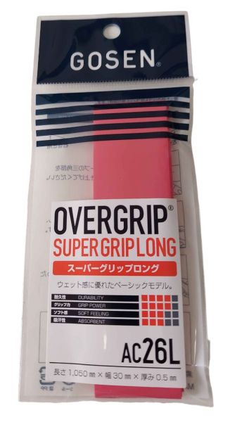 Sobregrip Gosen Super Overgrip Long 1P - Rosa