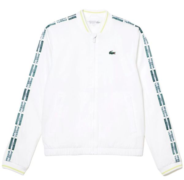 Naiste tennisejakk Lacoste Recycled Fiber Stretch Tennis Jacket - white