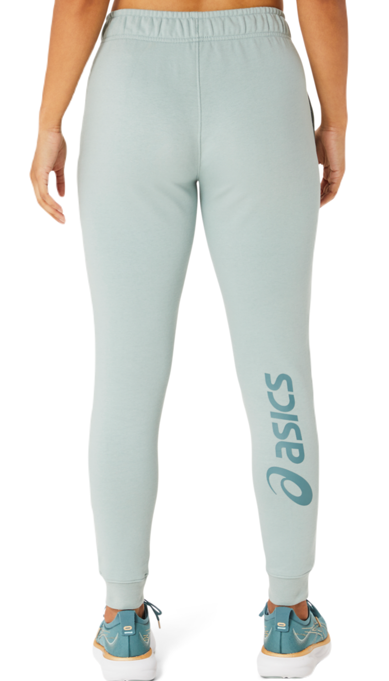 Pantaloni da tennis da donna Asics Big Logo Sweat Pant Verde Tennis Zone Negozio di tennis