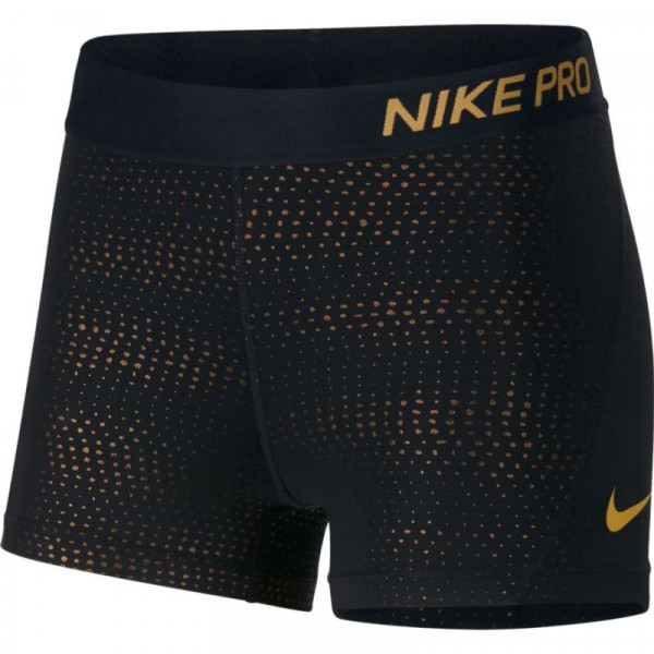  Nike Pro Short 3in Metallic Dots - black/metallic gold