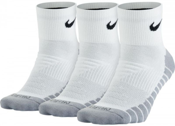 Ponožky Nike Dry Cushioned Quarter 3P - white