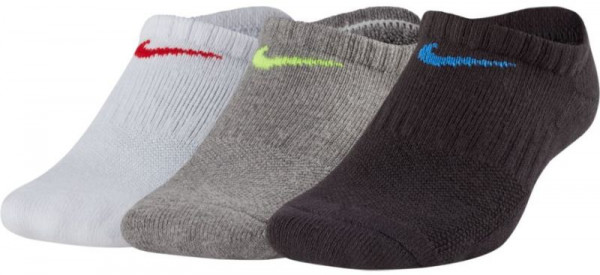 Teniso kojinės Kids' Nike Performance Cushioned No-Show Training Socks 3P - multi-color