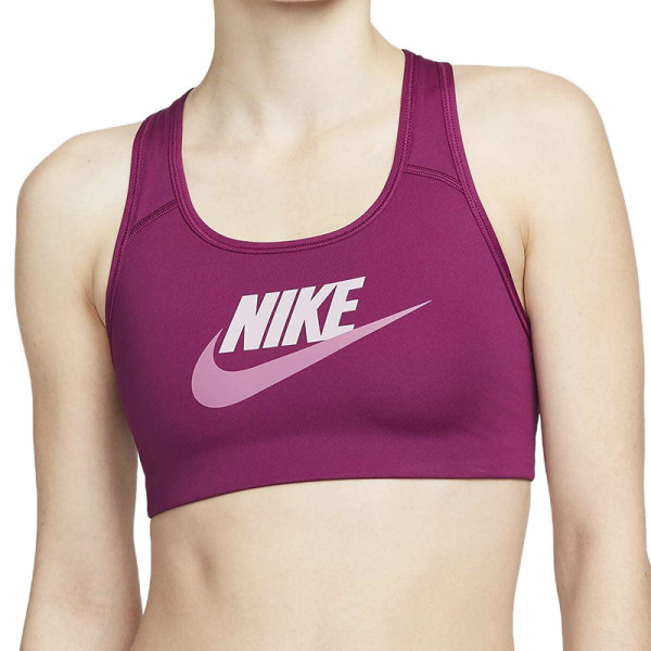 Melltartók Nike Medium-Support Graphic Sports Bra W - sangria/plum fog/light bordeaux