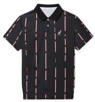 Męskie polo tenisowe Australian Ace Polo Shirt With Stripes - nero