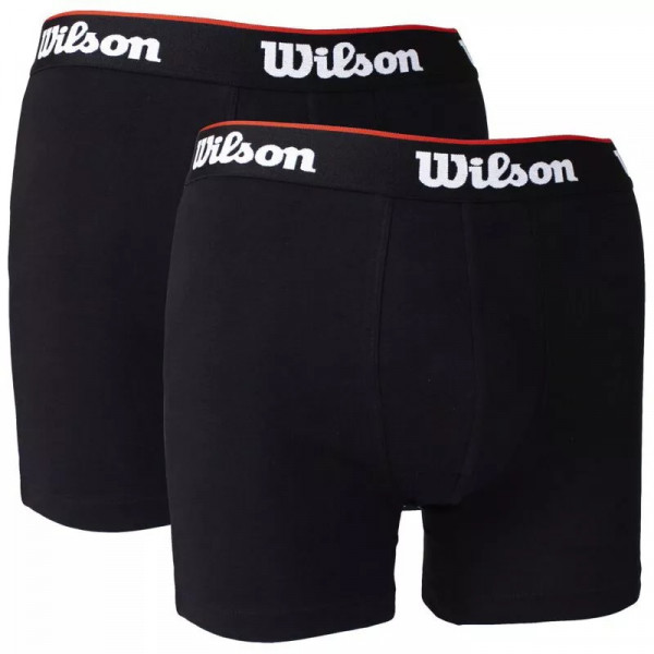 Herren Boxershorts Wilson Cotton Stretch Boxer Brief 2P - black