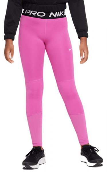 Spodnie dziewczęce Nike Pro G Tight - active fuchsia/white