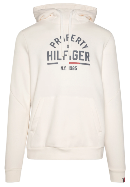 Herren Tennissweatshirt Tommy Hilfiger Graphic Hoody - ancient white