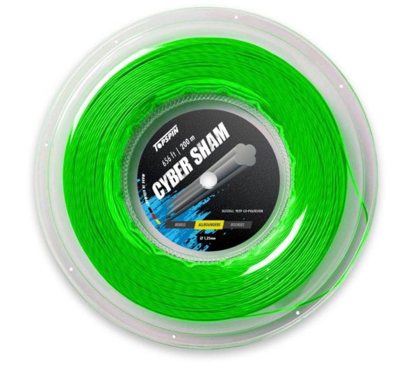 Cordaje de tenis Topspin Cyber Sham (220m) - Verde