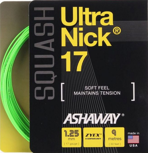 Скуош кордаж Ashaway UltraNick 17 (9 m) - green