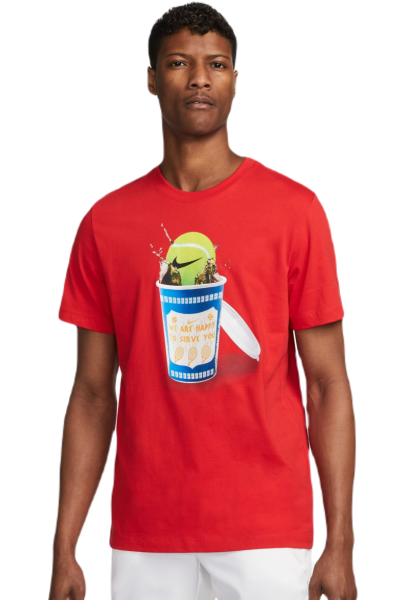 Men's T-shirt Nike Court Tennis T-Shirt - university red