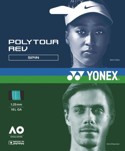 Naciąg tenisowy Yonex Poly Tour Rev (12m) - mint