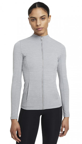 Damen Tennissweatshirt Nike Women's Full Zip Jacket W - grey/heather